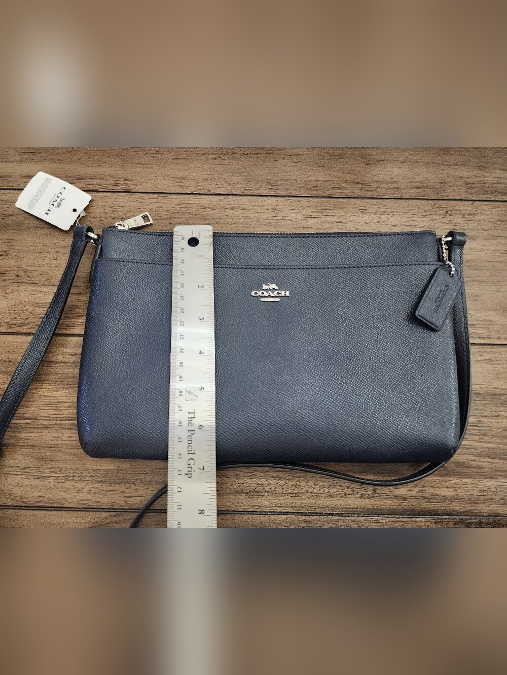 Coach Navy Crossbody- Signature Leather - Picture 10 of 10